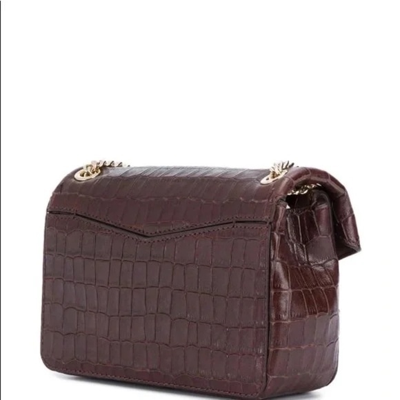 Yza Crocodile Embossed Leather Bag - Picture 3 of 8